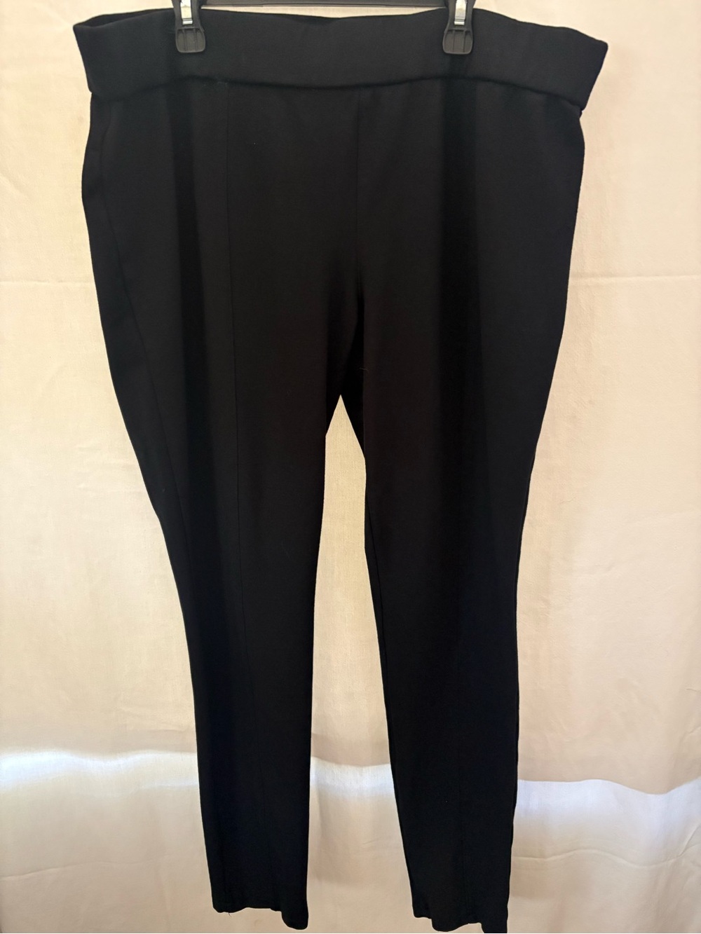 Ava & Viv Black Skinny Ponte Pull-On Pants with Front Seam